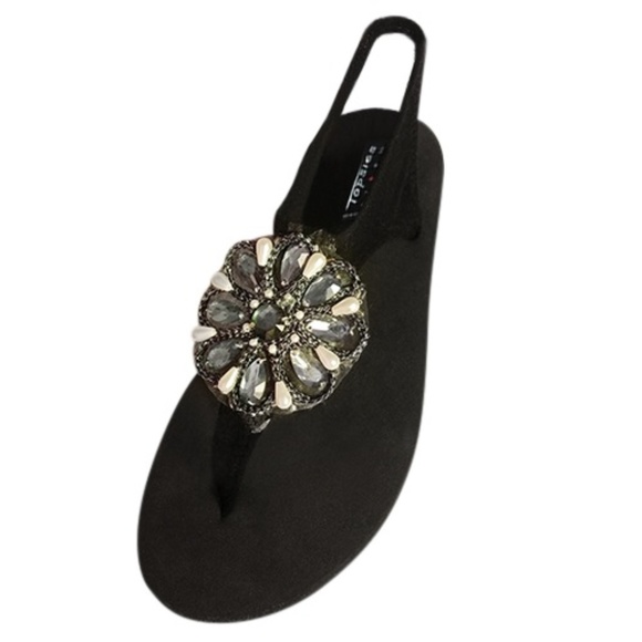 Sandales De Yoga Topsies Rose Twist - Taille US 8 (EUR 39), Noir Et Rose - Neuf